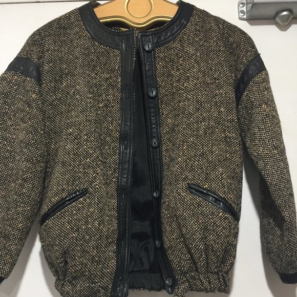 VINTAGE LINDZON WOOL LEATHER JACKETS SIZE XS - Picture 4 of 10